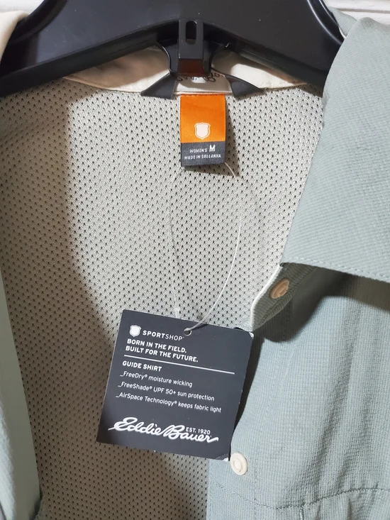 Eddie Bauer Sage Green Performance Guide Button-Up - Picture 2 of 2